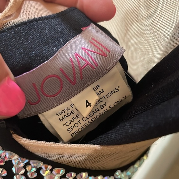 Womens Jovani Cocktail Dress Black Open Back - Picture 5 of 15